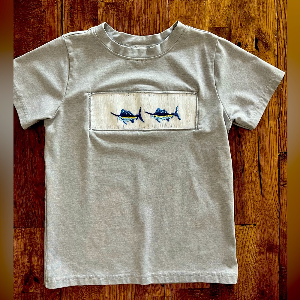 NEW Southern Sass Smocks Smocked Marlin shirt size 6 H